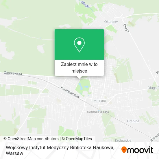 Mapa Wojskowy Instytut Medyczny Biblioteka Naukowa