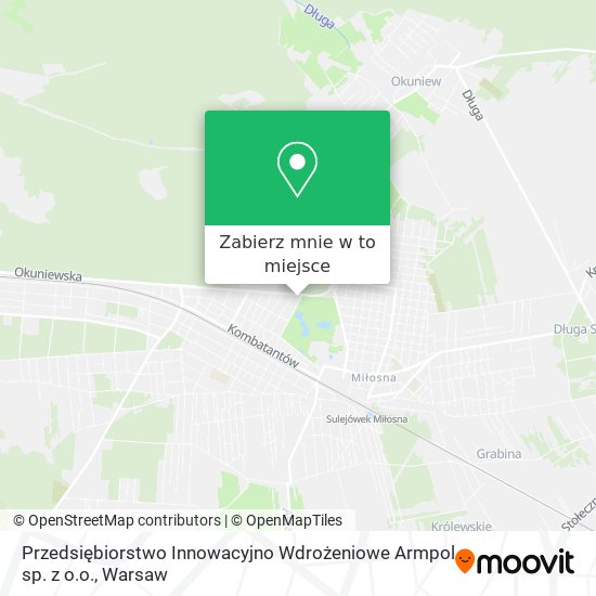 Mapa Przedsiębiorstwo Innowacyjno Wdrożeniowe Armpol sp. z o.o.