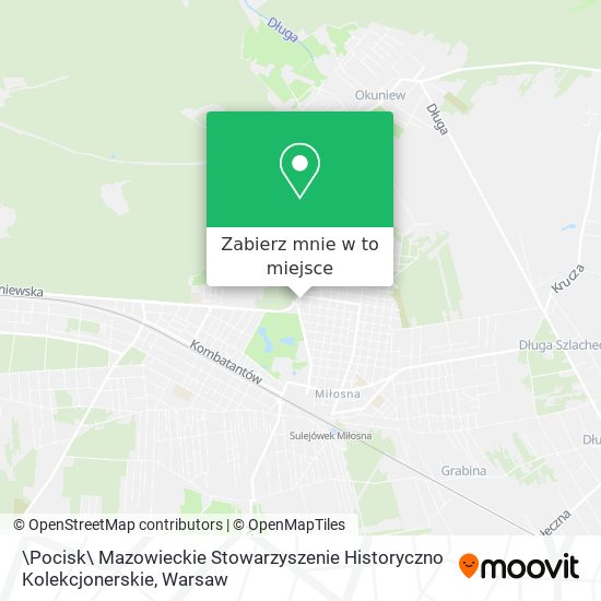 Mapa \Pocisk\ Mazowieckie Stowarzyszenie Historyczno Kolekcjonerskie