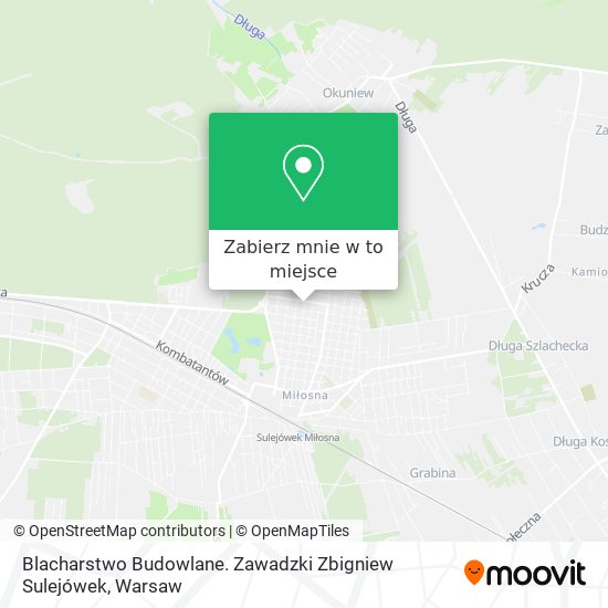 Mapa Blacharstwo Budowlane. Zawadzki Zbigniew Sulejówek