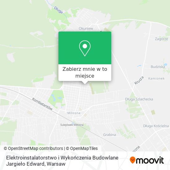 Mapa Elektroinstalatorstwo i Wykończenia Budowlane Jargieło Edward