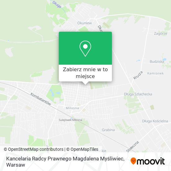 Mapa Kancelaria Radcy Prawnego Magdalena Myśliwiec