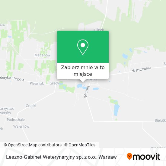 Mapa Leszno-Gabinet Weterynaryjny sp. z o.o.