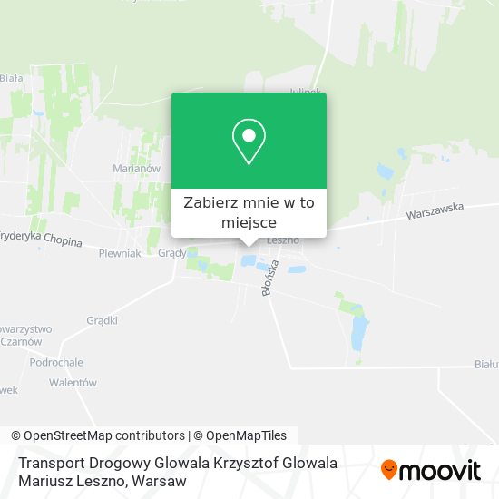 Mapa Transport Drogowy Glowala Krzysztof Glowala Mariusz Leszno