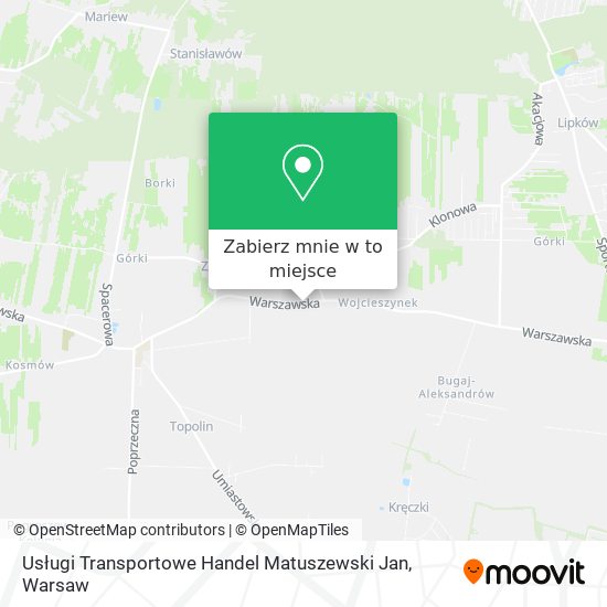 Mapa Usługi Transportowe Handel Matuszewski Jan