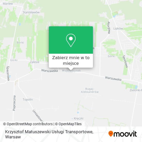 Mapa Krzysztof Matuszewski Usługi Transportowe