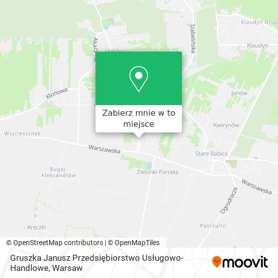 Mapa Gruszka Janusz Przedsiębiorstwo Usługowo-Handlowe