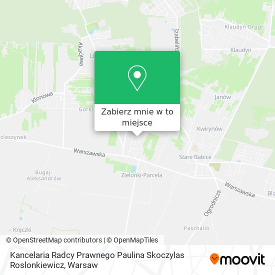 Mapa Kancelaria Radcy Prawnego Paulina Skoczylas Roslonkiewicz