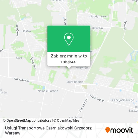 Mapa Usługi Transportowe Czerniakowski Grzegorz