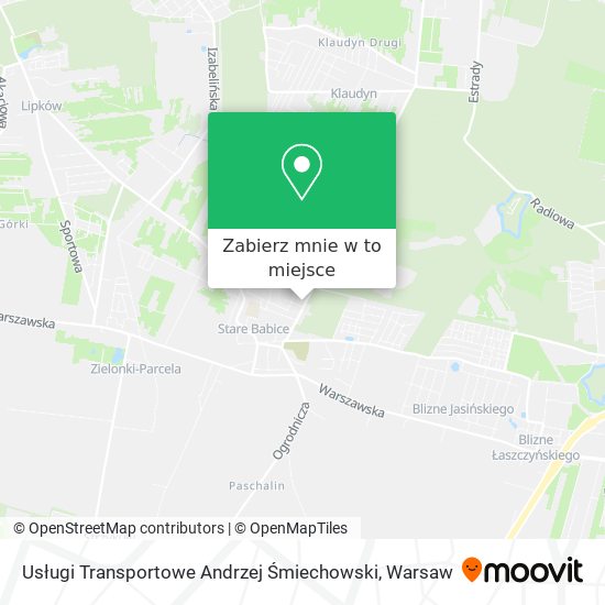 Mapa Usługi Transportowe Andrzej Śmiechowski