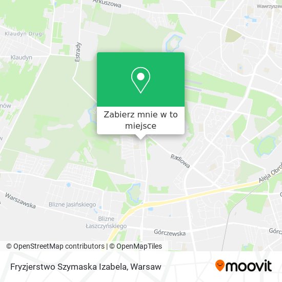 Mapa Fryzjerstwo Szymaska Izabela