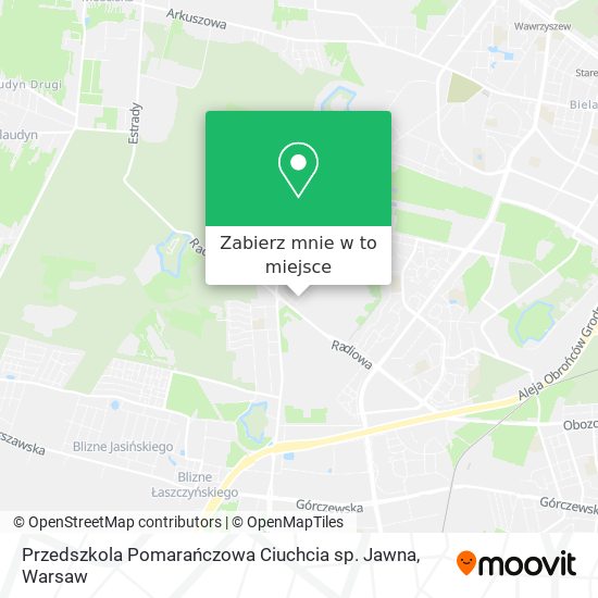 Mapa Przedszkola Pomarańczowa Ciuchcia sp. Jawna