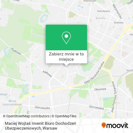 Mapa Maciej Wojtaś Invenit Biuro Dochodzeń Ubezpieczeniowych