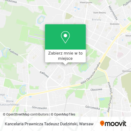 Mapa Kancelaria Prawnicza Tadeusz Dudziński