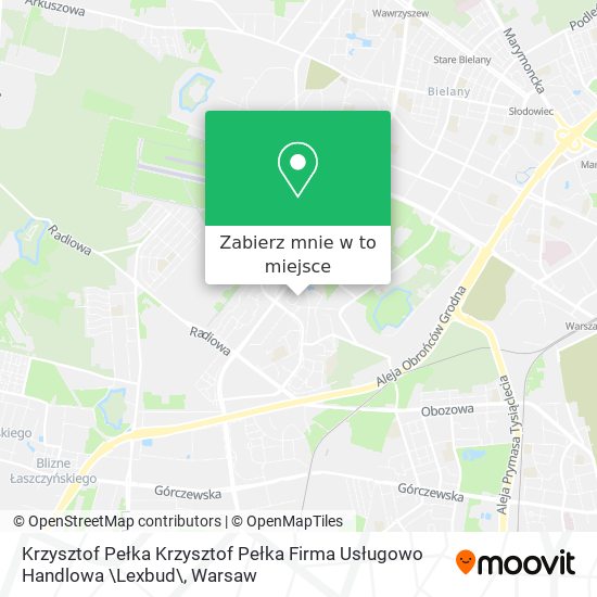 Mapa Krzysztof Pełka Krzysztof Pełka Firma Usługowo Handlowa \Lexbud\