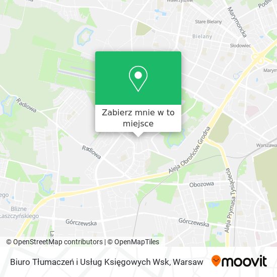 Mapa Biuro Tłumaczeń i Usług Księgowych Wsk