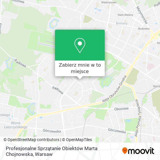 Mapa Profesjonalne Sprzątanie Obiektów Marta Chojnowska