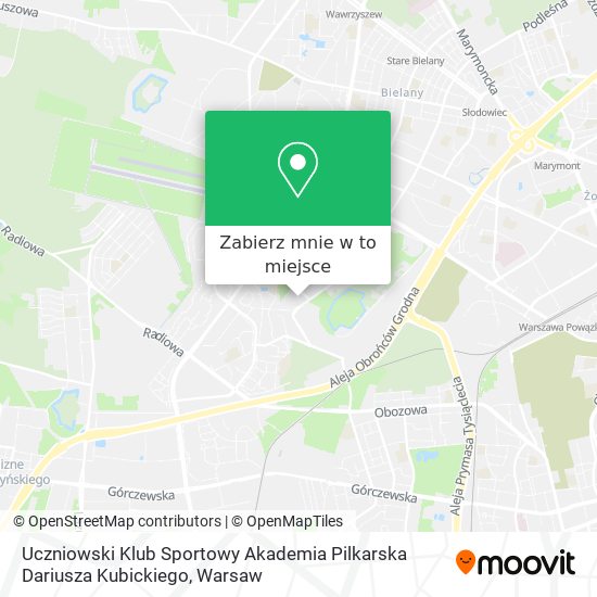 Mapa Uczniowski Klub Sportowy Akademia Pilkarska Dariusza Kubickiego