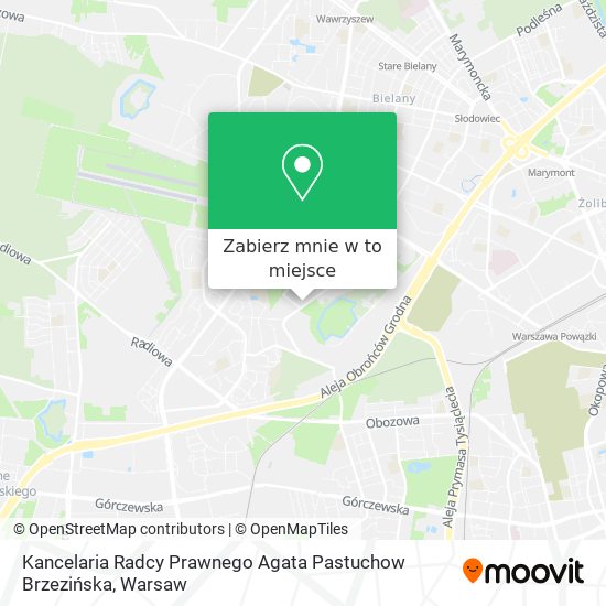 Mapa Kancelaria Radcy Prawnego Agata Pastuchow Brzezińska