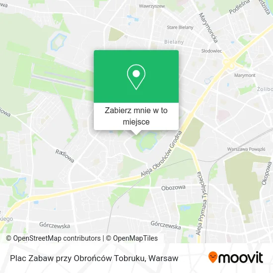 Mapa Plac Zabaw przy Obrońców Tobruku