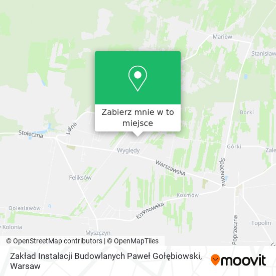 Mapa Zakład Instalacji Budowlanych Paweł Gołębiowski