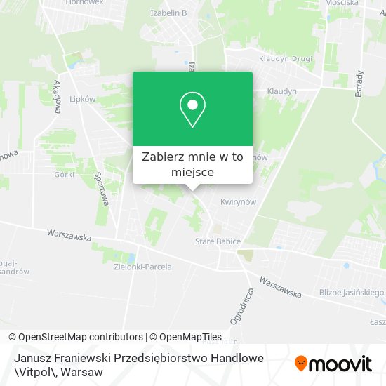 Mapa Janusz Franiewski Przedsiębiorstwo Handlowe \Vitpol\