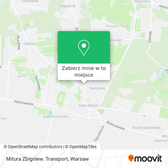 Mapa Mitura Zbigniew. Transport