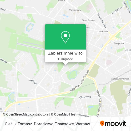 Mapa Cieślik Tomasz. Doradztwo Finansowe