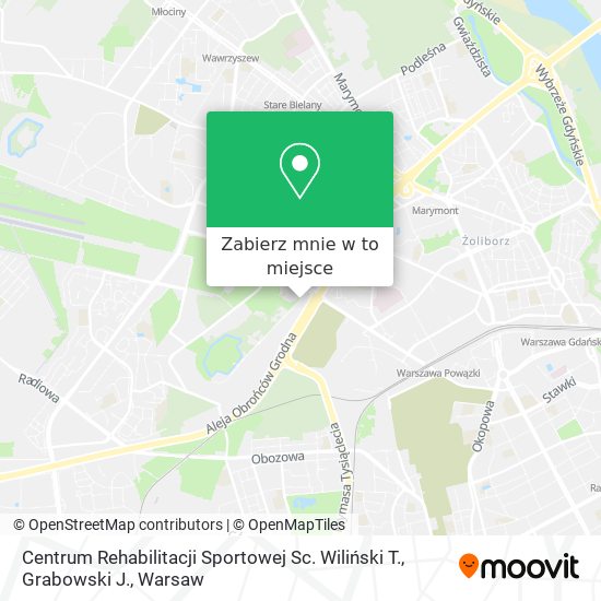 Mapa Centrum Rehabilitacji Sportowej Sc. Wiliński T., Grabowski J.