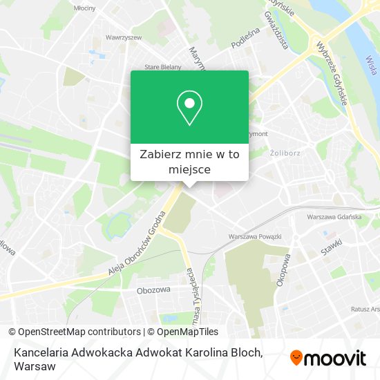 Mapa Kancelaria Adwokacka Adwokat Karolina Bloch