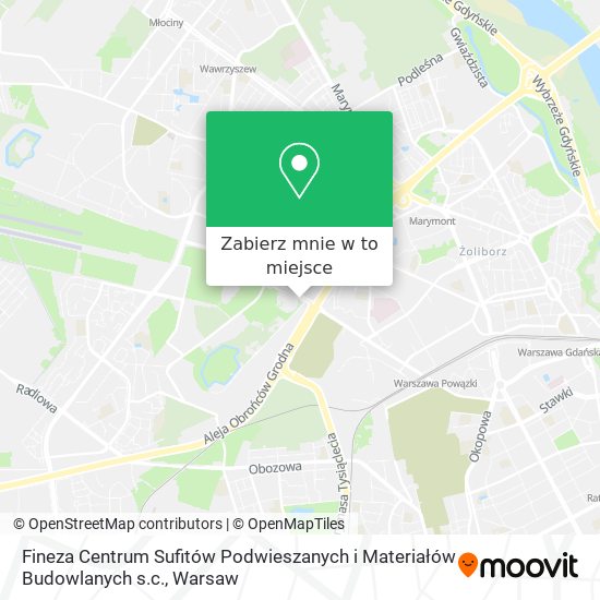 Mapa Fineza Centrum Sufitów Podwieszanych i Materiałów Budowlanych s.c.