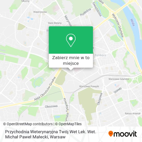 Mapa Przychodnia Weterynaryjna Twój Wet Lek. Wet. Michał Paweł Małecki