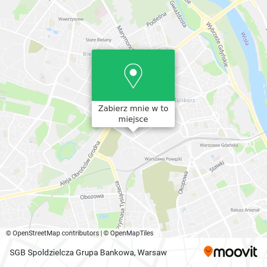 Mapa SGB Spoldzielcza Grupa Bankowa