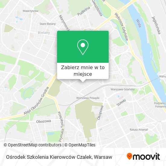 Mapa Ośrodek Szkolenia Kierowców Czalek