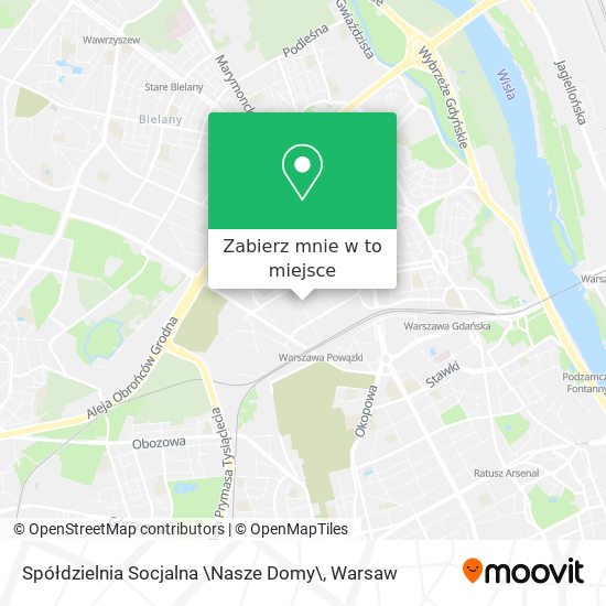 Mapa Spółdzielnia Socjalna \Nasze Domy\