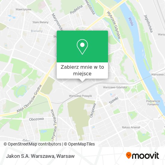 Mapa Jakon S.A. Warszawa