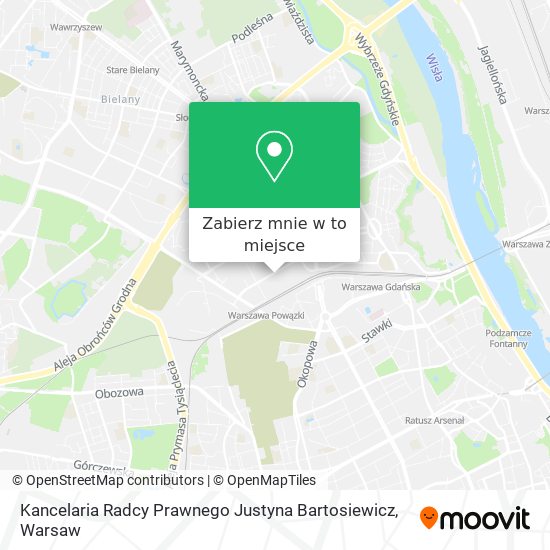 Mapa Kancelaria Radcy Prawnego Justyna Bartosiewicz