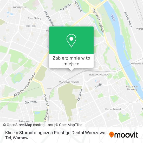 Mapa Klinika Stomatologiczna Prestige Dental Warszawa Tel