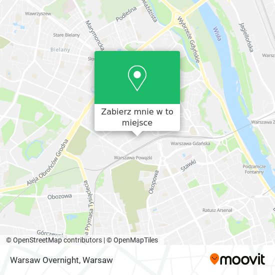 Mapa Warsaw Overnight