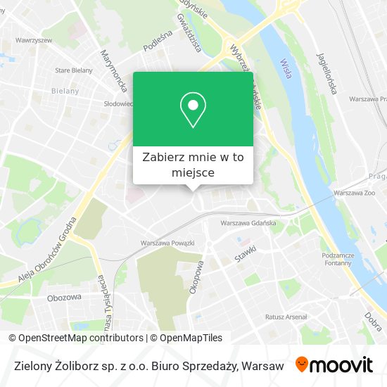 Mapa Zielony Żoliborz sp. z o.o. Biuro Sprzedaży