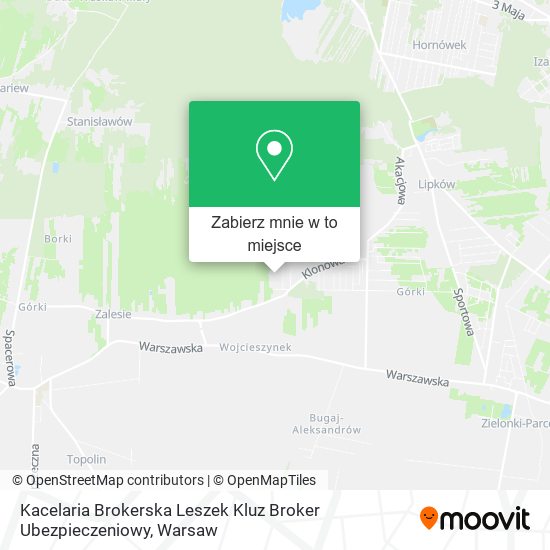 Mapa Kacelaria Brokerska Leszek Kluz Broker Ubezpieczeniowy