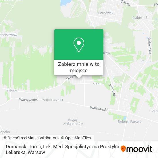 Mapa Domański Tomir, Lek. Med. Specjalistyczna Praktyka Lekarska