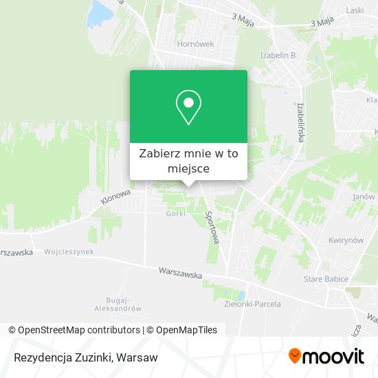 Mapa Rezydencja Zuzinki