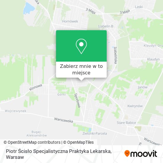 Mapa Piotr Ścisło Specjalistyczna Praktyka Lekarska