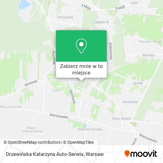 Mapa Drzewińska Katarzyna Auto-Serwis