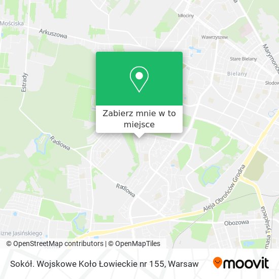 Mapa Sokół. Wojskowe Koło Łowieckie nr 155