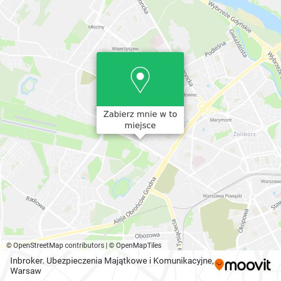 Mapa Inbroker. Ubezpieczenia Majątkowe i Komunikacyjne