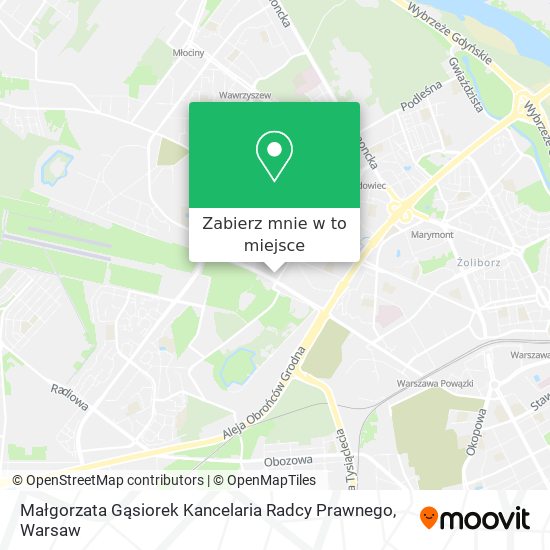 Mapa Małgorzata Gąsiorek Kancelaria Radcy Prawnego