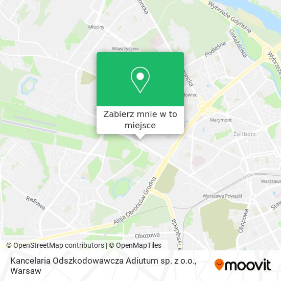 Mapa Kancelaria Odszkodowawcza Adiutum sp. z o.o.