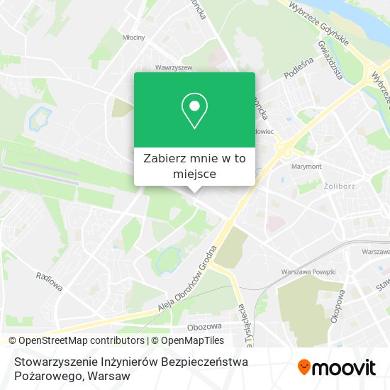 Mapa Stowarzyszenie Inżynierów Bezpieczeństwa Pożarowego